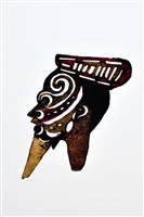 藏品(皮影戲偶頭-淨(黪鬚戴僧帽))的圖片