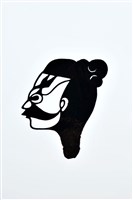 藏品(皮影戲偶頭-淨(黑髭無巾頭))的圖片