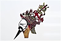 藏品(皮影戲偶頭-末(戴帥盔))的圖片