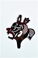 藏品(皮影戲偶頭-淨(戴冠束髮))的圖片