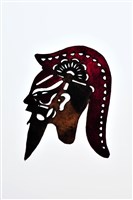 藏品(皮影戲偶頭-武淨(黑鬚戴帽）)的圖片