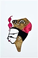 藏品(皮影戲偶頭-武生(戴軟帽))的圖片