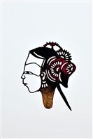 藏品(皮影戲偶頭-小旦)的圖片