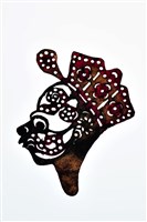 藏品(皮影戲偶頭-武淨(戴軟帽))的圖片