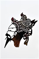 藏品(皮影戲偶頭-末(戴盔帽))的圖片