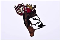 藏品(皮影戲偶頭-丑(黑髭無巾頭戴冠帽))的圖片