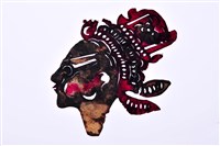 藏品(皮影戲偶頭-淨(戴盔帽))的圖片