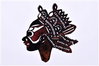 藏品(皮影戲偶頭-淨(戴盔帽掛狐尾))的圖片