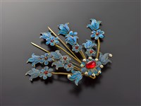 藏品(點翠頭面-花型釵)的圖片