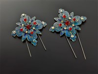 藏品(點翠頭面-四角花型釵)的圖片