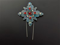 藏品(點翠頭面-四角花型釵)的圖片