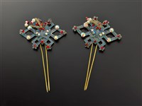 藏品(點翠頭面-盤長型釵)的圖片