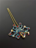 藏品(點翠頭面-盤長型釵)的圖片