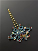 藏品(點翠頭面-盤長型釵)的圖片