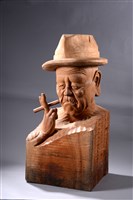 藏品(黃海岱塑像-暢快人生)的圖片