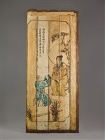 藏品(木板壁彩繪-嚙指心痛)的圖片