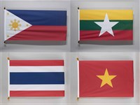 藏品(國家布旗(泰國緬甸及越南國家布旗))的圖片