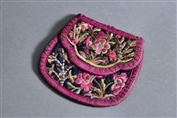 藏品(黑地彩繡花鳥草蟲紋荷包)的圖片