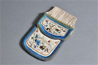 藏品(米白地盤金彩繡耄耋紋雙層荷包)的圖片