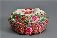 藏品(貼花彩繡花鳥紋碗帽)的圖片