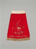 藏品(棕衣紅裙彩繡新娘禮服(裙))的圖片
