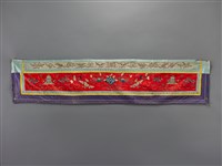 藏品(紅地盤金彩繡囍字花鳥紋帳簾)的圖片