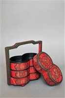 藏品(朱漆雕填雙環形提盒)的圖片