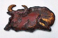 藏品(牛形木漆盤)的圖片