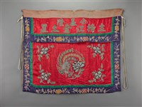 藏品(顯輝壇紅地盤金彩繡團鳳紋桌帷)的圖片