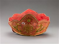 藏品(橘地盤金彩繡雙龍護珠紋釋教大帽)的圖片