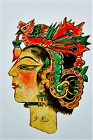 藏品(皮影戲偶頭(少鳳))的圖片