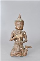 藏品(樂師木雕-嗩吶)的圖片