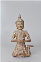 藏品(樂師木雕-手鼓)的圖片