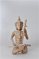 藏品(樂師木雕-胡琴)的圖片