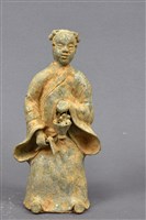 藏品(持鋤頭花器童子陶俑)的圖片