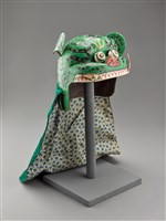 藏品(戲曲配件：虎頭盔(綠))的圖片