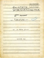 藏品(Quintette 總譜，II. Variation, 墨水筆手稿)的圖片