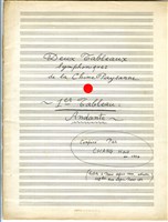 藏品(Deux Tableaux Symphonic Pictures of Rural China 總譜，Andante, 墨水筆手稿)的圖片