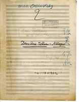 藏品(Deux Tableaux Symphonic Pictures of Rural China 總譜，Allegro, 鉛筆手稿抄本)的圖片