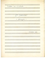 藏品(Deux Tableaux Symphonic Pictures of Rural China 分譜，Allegro, 墨水筆手稿)的圖片