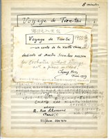 藏品(劉阮入天台 總譜，墨水筆手稿)的圖片