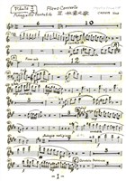 藏品(鋼琴協奏曲 分譜 第二樂章〈秋意之歌〉墨水筆手稿)的圖片