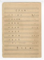 藏品(臺灣民謠：《丟丟銅仔》、《田邊情歌》、《茉莉花》、《送君詞》、《雨夜花》、《耕作歌》、《月光光》、《耕田》手稿  完稿)的圖片