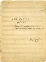 藏品(Two Pieces for Wood Wind 五重奏 總譜 手稿)的圖片