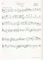 藏品(《第二號小提琴與鋼琴奏鳴曲》小提琴譜  印刷樂譜)的圖片