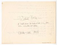 藏品(《Without Title》  手稿  完稿 )的圖片