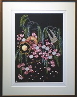 藏品(桜柳に笙（技法：日本刺繍）)的圖片