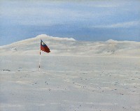 藏品(照片—國旗插於南極唐萊山前)的圖片