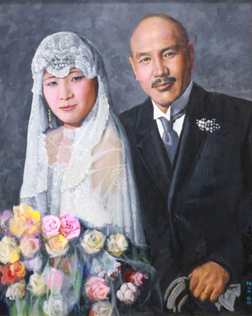 蔣中正總統與夫人結婚照