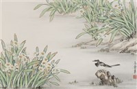 藏品(鶺鴒獨飲水仙香)的圖片